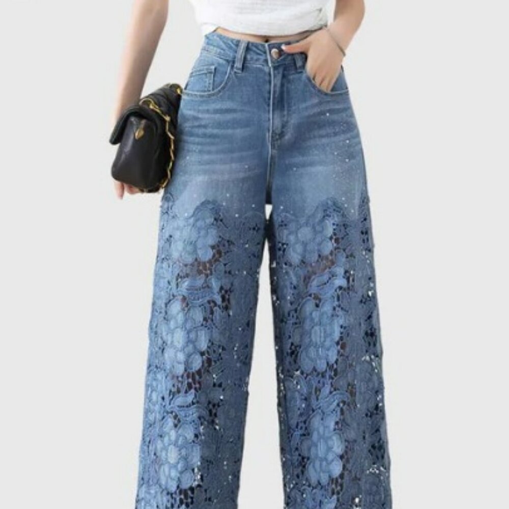 Lace Bottom Jeans